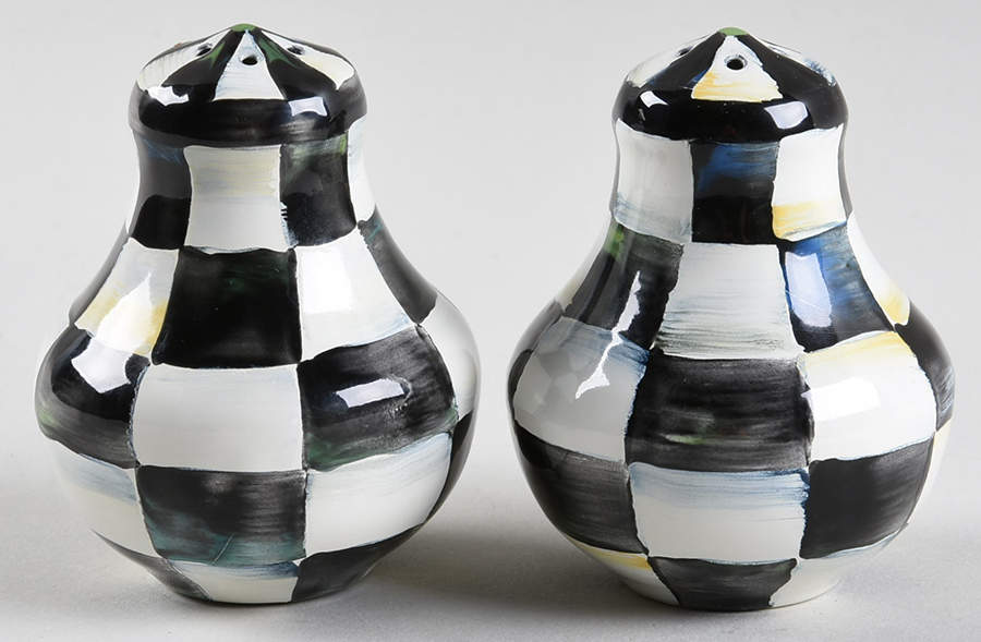 Courtly Check (Enamelware) Salt & Pepper Set by MacKenzie-Childs-1