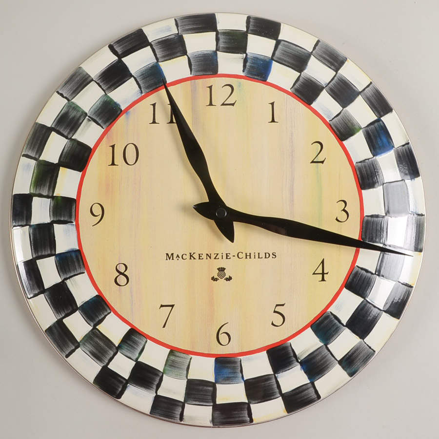 Courtly Check (Enamelware) Clock by MacKenzie-Childs-1