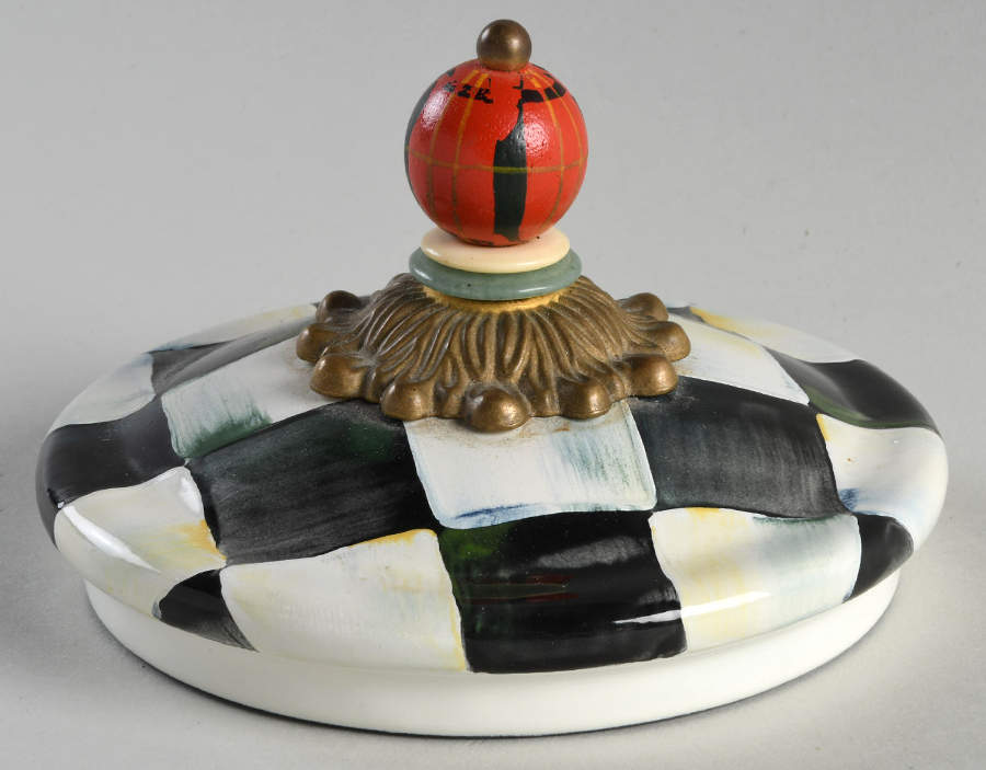 Courtly Check (Enamelware) Lid for Sugar Bowl by MacKenzie-Childs-1
