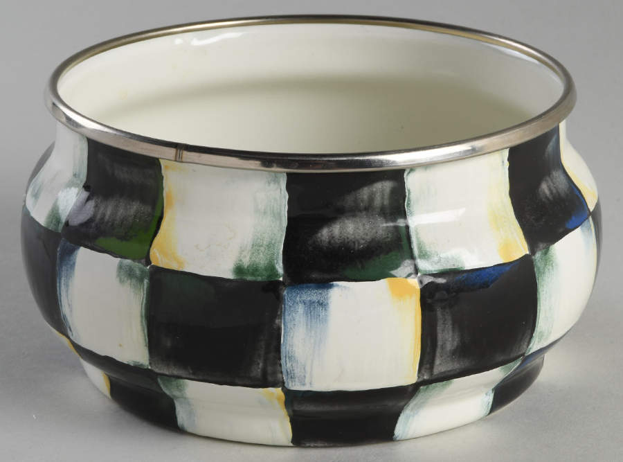 Courtly Check (Enamelware) Sugar Bowl No Lid by MacKenzie-Childs-1