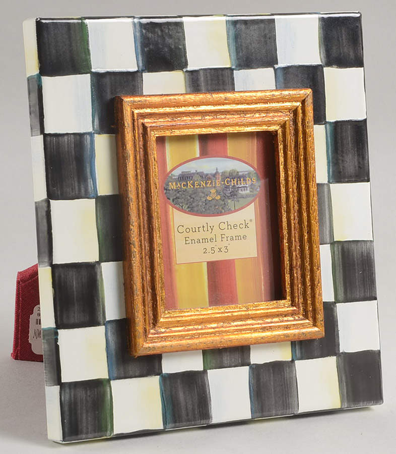 Courtly Check (Enamelware) Frame-Holds 2.5" X 3" by MacKenzie-Childs-1