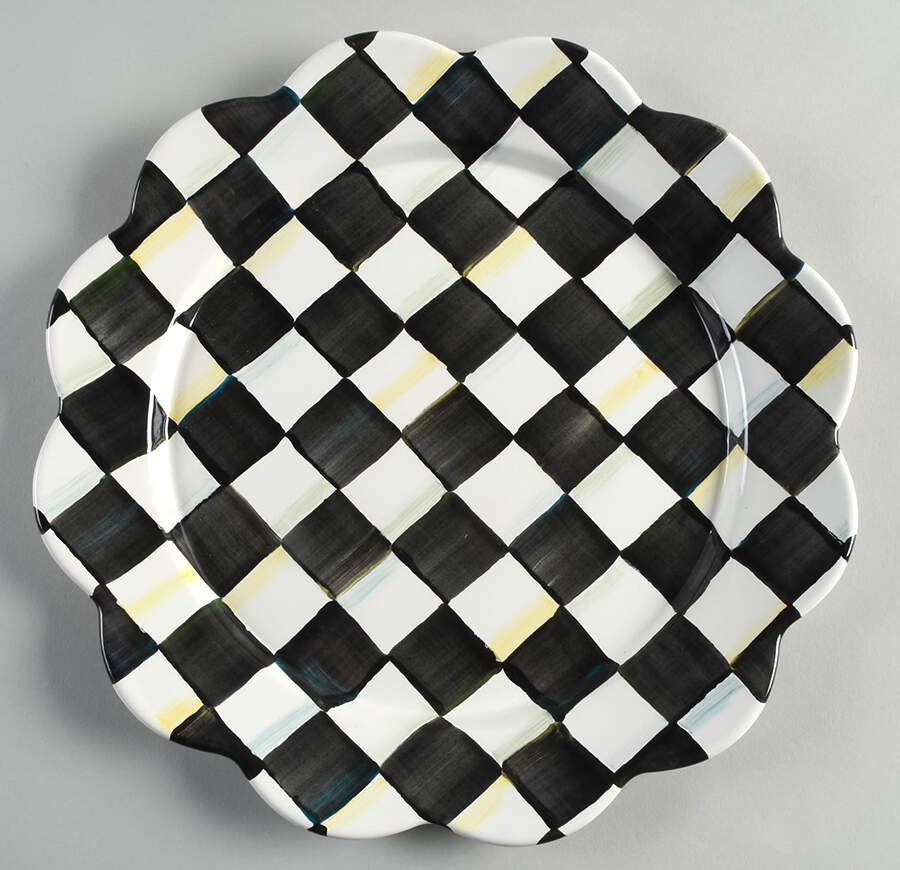 Courtly Check (Enamelware) Dinner Plate by MacKenzie-Childs-1