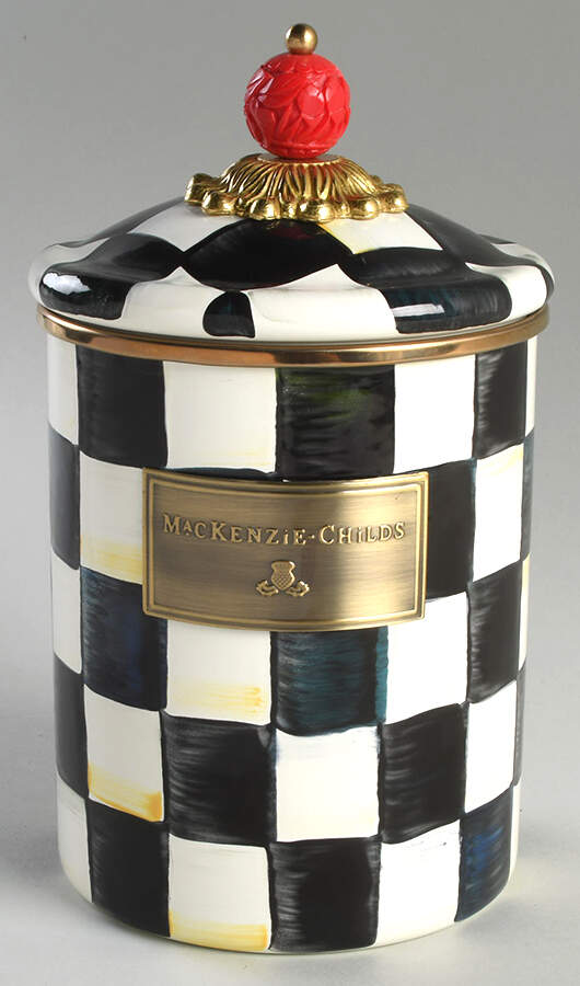 Courtly Check (Enamelware) Medium Canister & Lid by MacKenzie-Childs-1