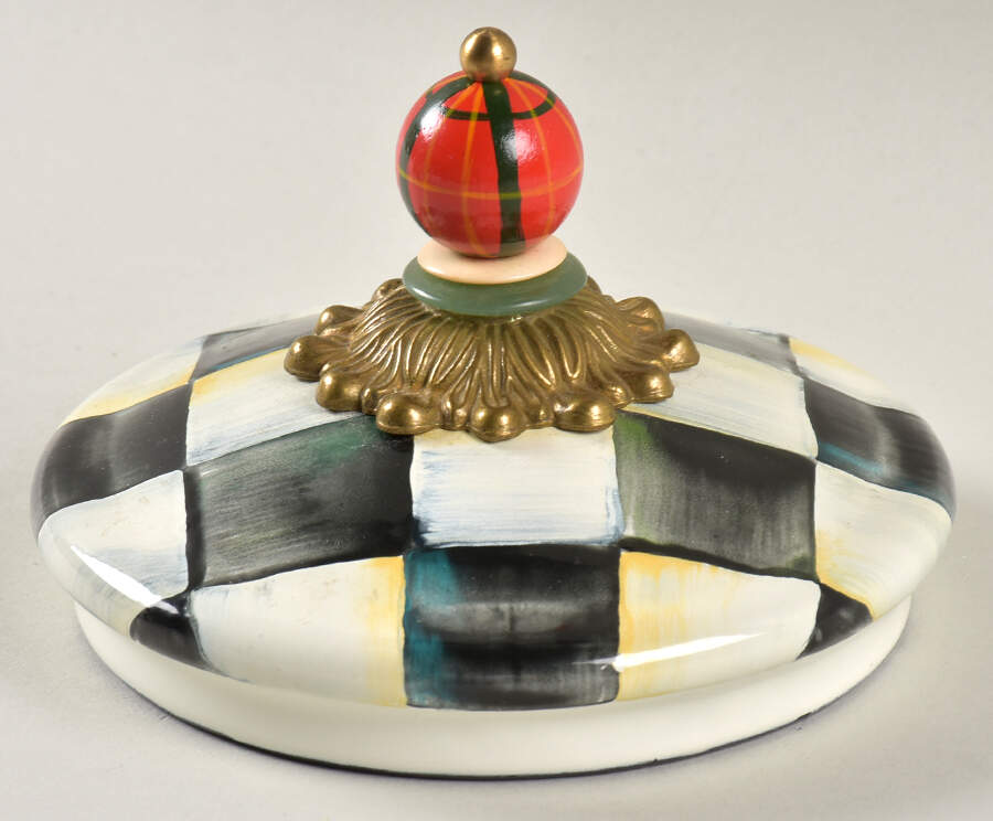 Courtly Check (Enamelware) Lid for Squash Canister by MacKenzie-Childs-1