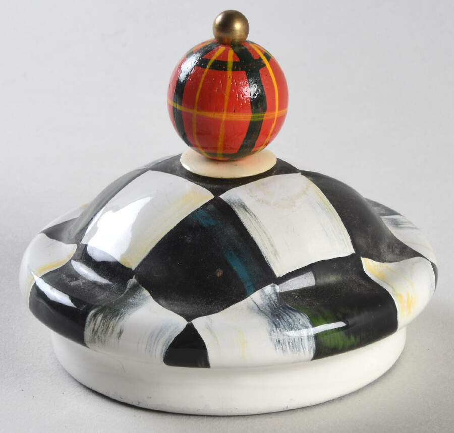 Courtly Check (Enamelware) Lid for Sugar Bowl by MacKenzie-Childs-1
