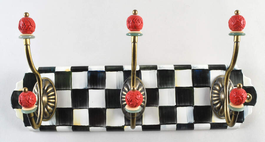 Courtly Check (Enamelware) Triple Hook by MacKenzie-Childs-1