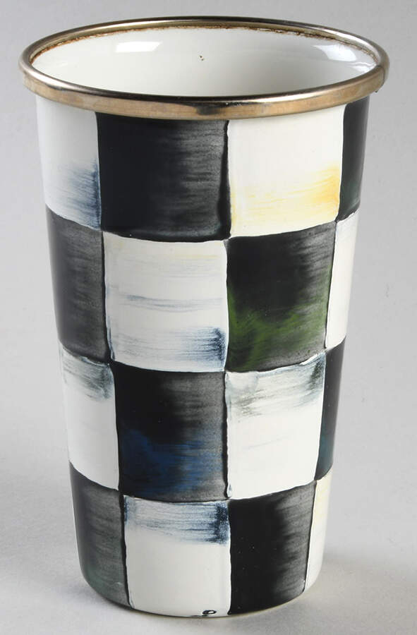 Courtly Check (Enamelware) 10 Oz Tumbler by MacKenzie-Childs-1