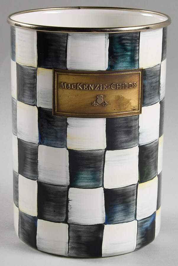 Courtly Check (Enamelware) Large Canister No Lid by MacKenzie-Childs-1