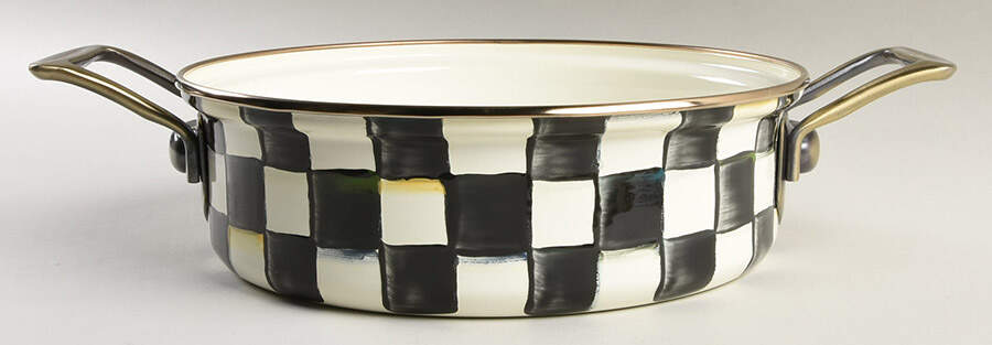Courtly Check (Enamelware) 3 Quart Metal Stew Pot No Lid by MacKenzie-Childs-1