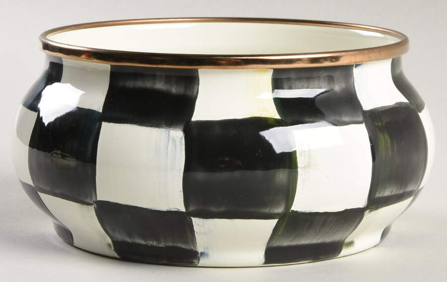 Courtly Check (Enamelware) Round Box No Lid by MacKenzie-Childs-1