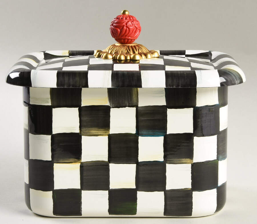 Courtly Check (Enamelware) Recipe Box & Lid by MacKenzie-Childs-1