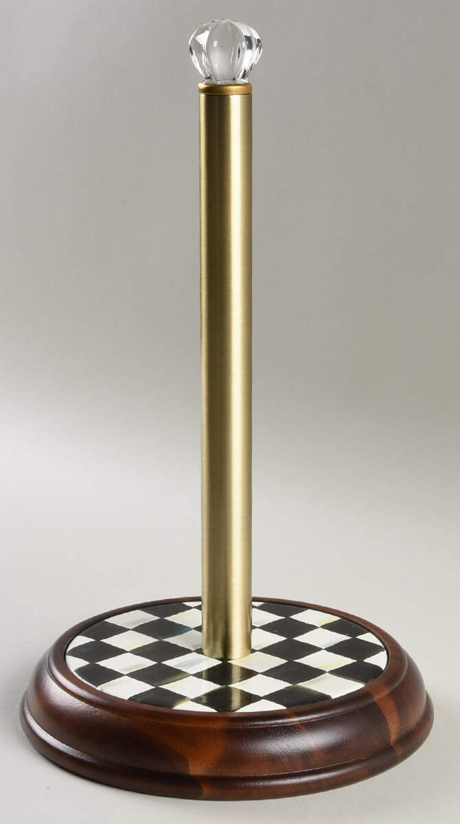 Courtly Check (Enamelware) Paper Towel Holder by MacKenzie-Childs-1