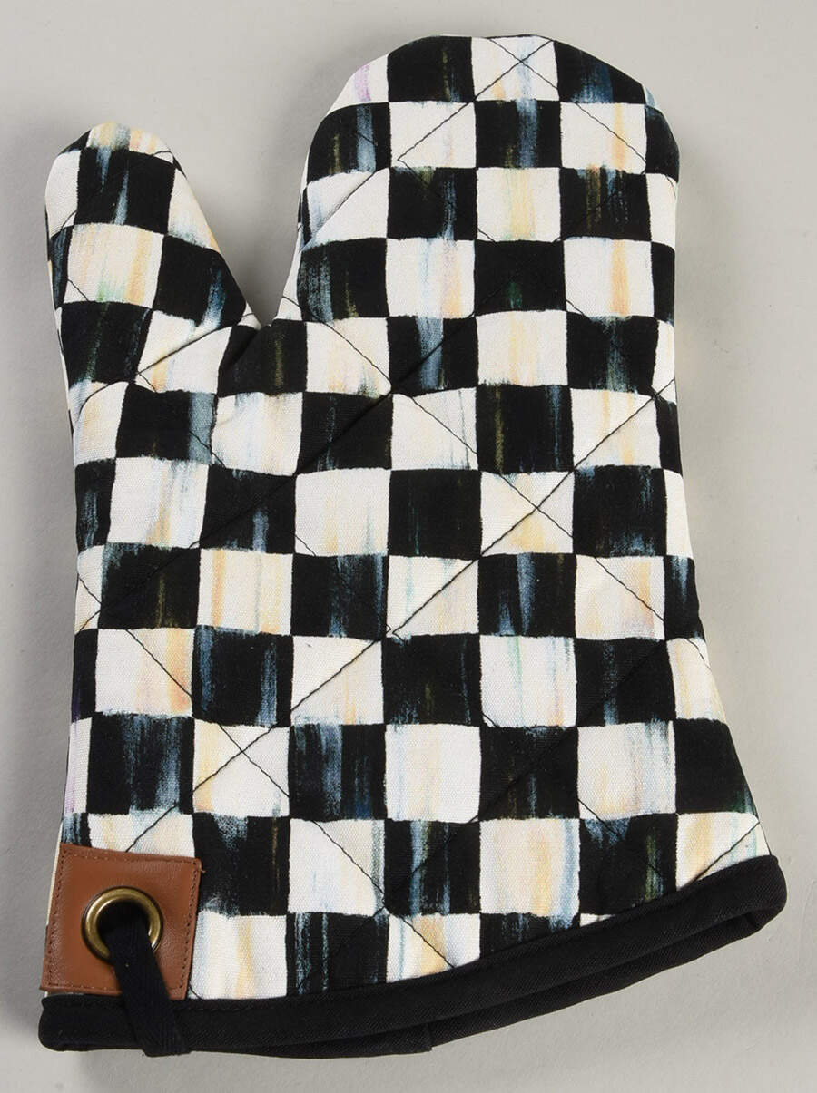 Courtly Check (Enamelware) Cloth Oven Mitt by MacKenzie-Childs-1