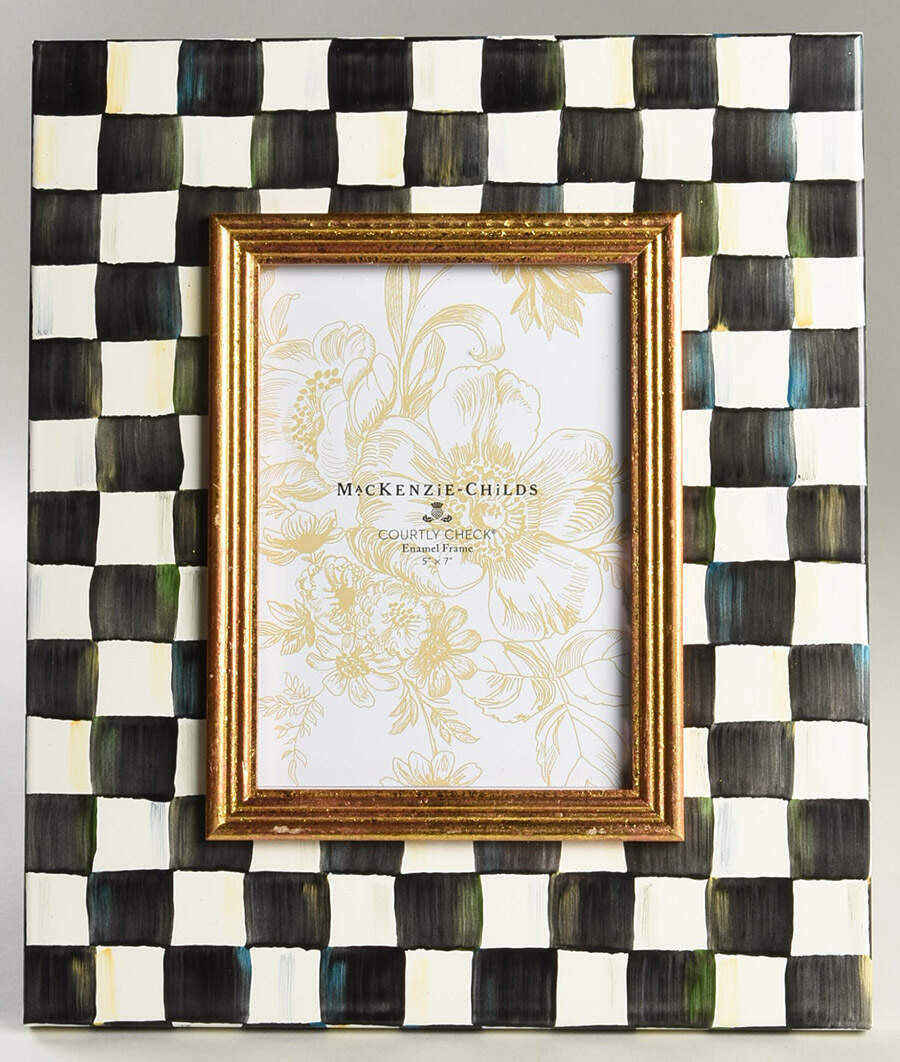 Courtly Check (Enamelware) Frame-Holds 5" X 7" by MacKenzie-Childs-1
