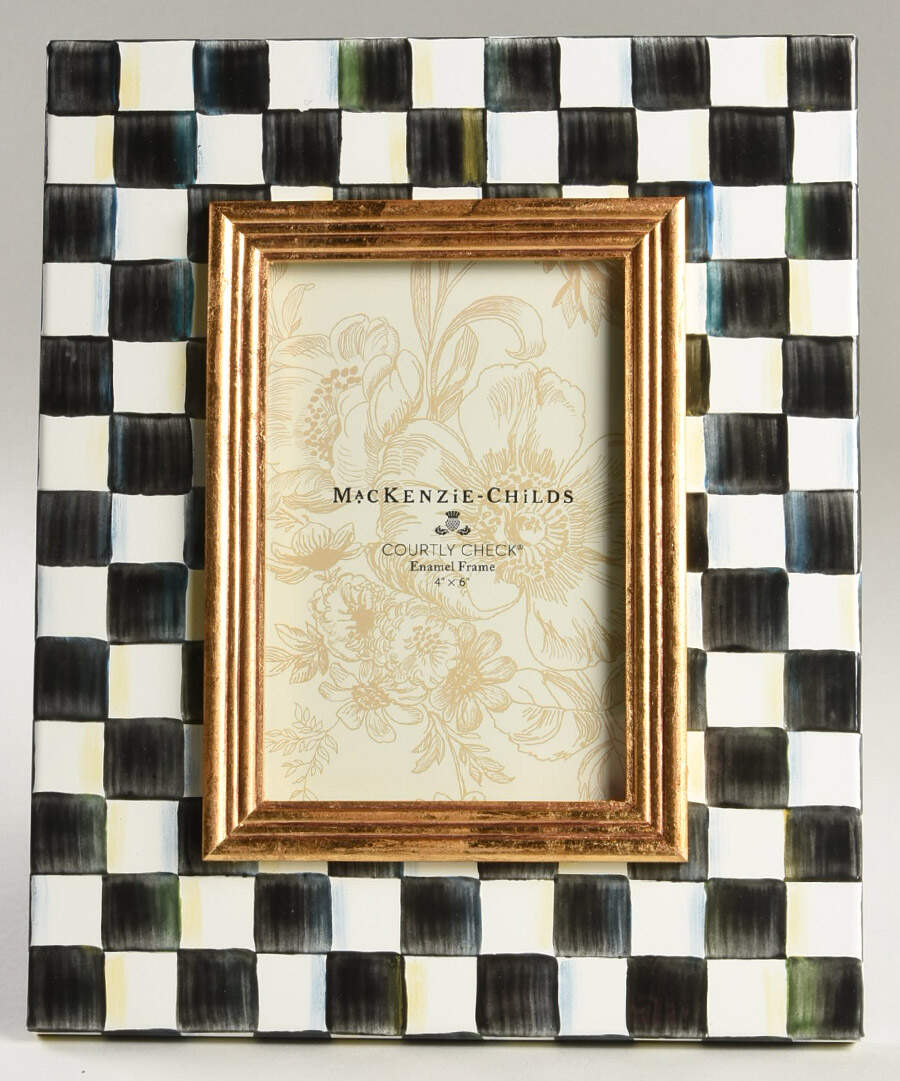 Courtly Check (Enamelware) Frame-Holds 4" X 6" by MacKenzie-Childs-1