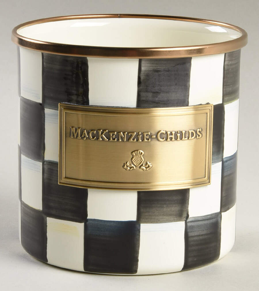 Courtly Check (Enamelware) Mini Canister No Lid by MacKenzie-Childs-1