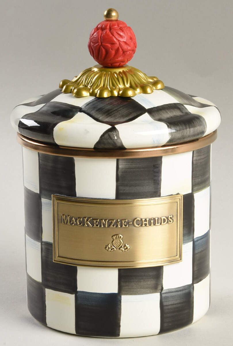 Courtly Check (Enamelware) Mini Canister & Lid by MacKenzie-Childs-1