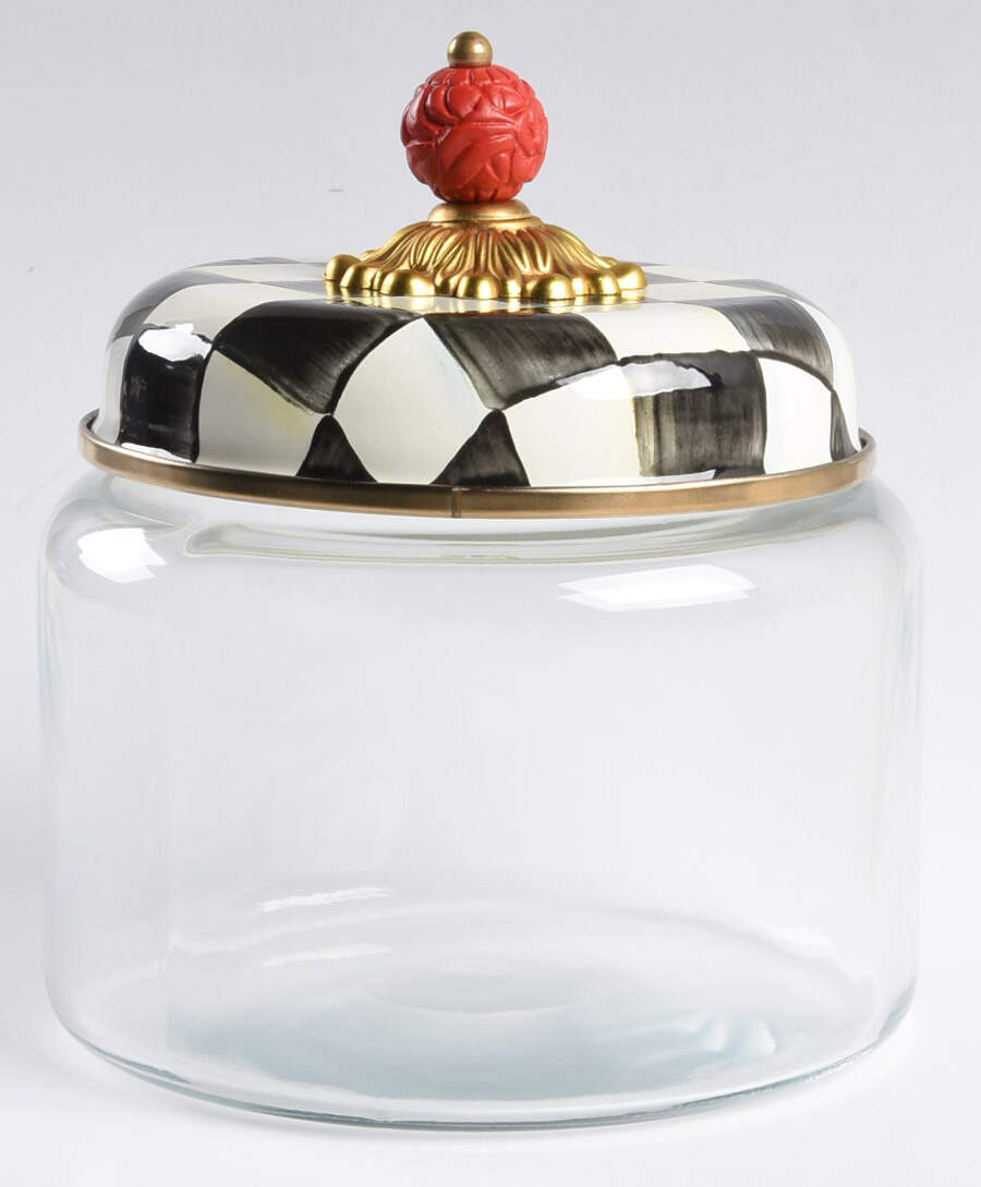 Courtly Check (Enamelware) Small Glassware Canister by MacKenzie-Childs-1