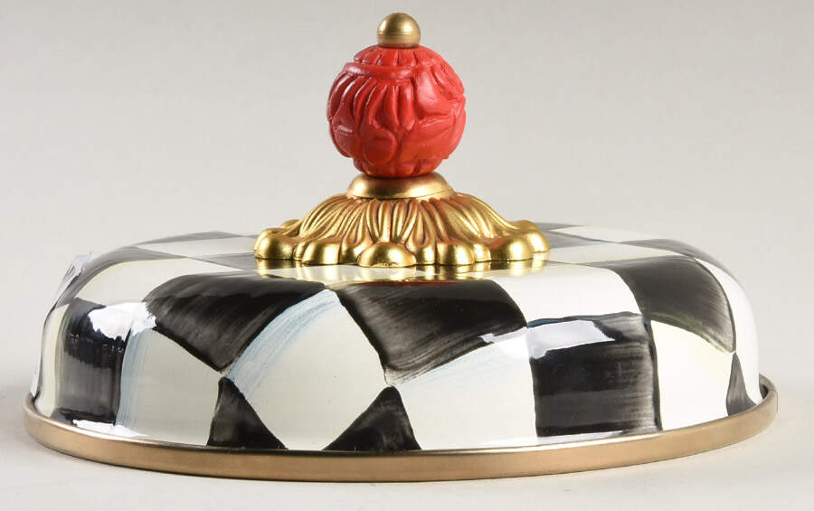 Courtly Check (Enamelware) Lid for Small Glassware Canister by MacKenzie-Childs-1