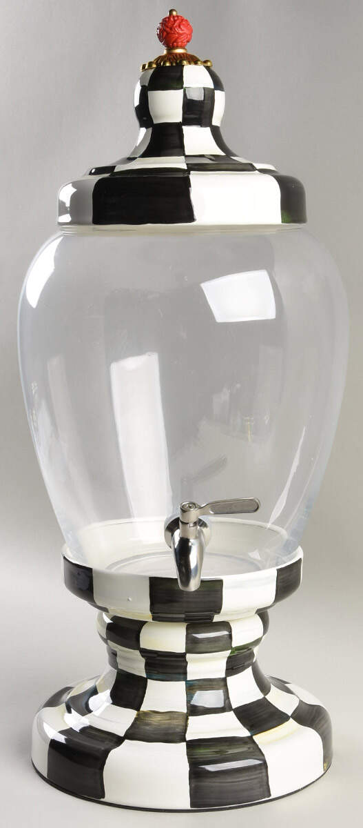 Courtly Check (Enamelware) Beverage Dispenser & Lid by MacKenzie-Childs-1