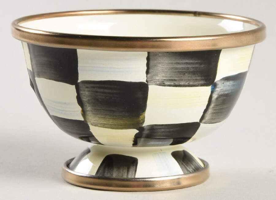 Courtly Check (Enamelware) Open Sugar Bowl by MacKenzie-Childs-1