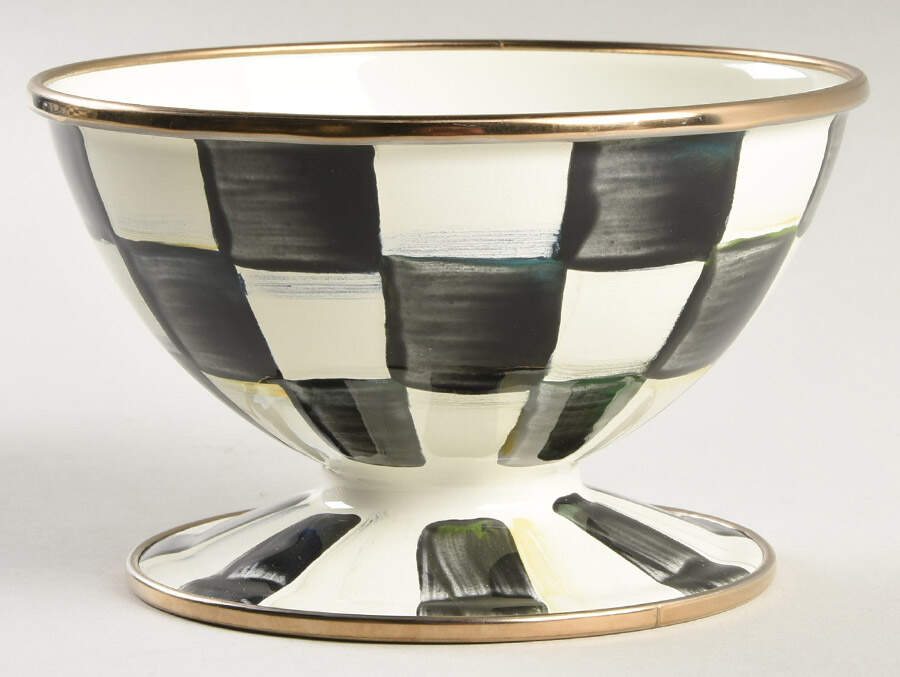 Courtly Check (Enamelware) Individual Ice Cream Dish by MacKenzie-Childs-1
