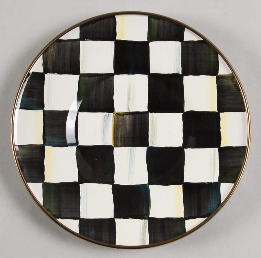 Courtly Check (Enamelware) Saucer by MacKenzie-Childs-1