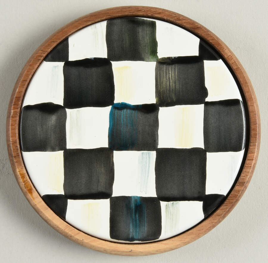 Courtly Check (Enamelware) Coaster by MacKenzie-Childs-1