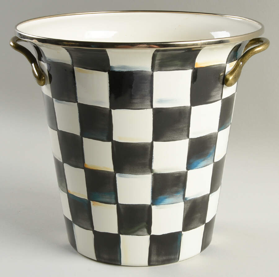 Courtly Check (Enamelware) Champagne Bucket by MacKenzie-Childs-1