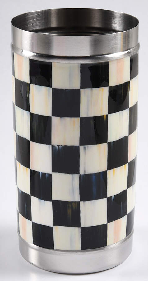 Courtly Check (Enamelware) Metal Cocktail Shaker No Lid by MacKenzie-Childs-1