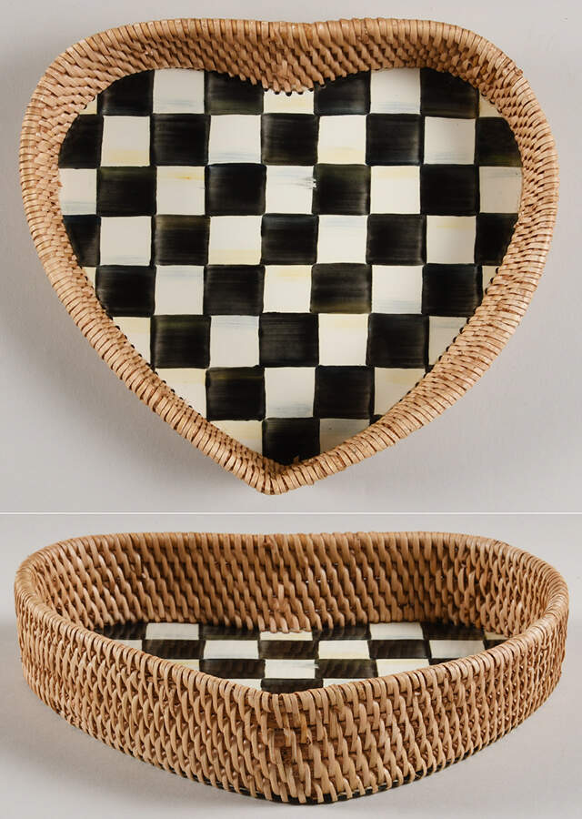 Courtly Check (Enamelware) Heart Shaped Tray by MacKenzie-Childs-1