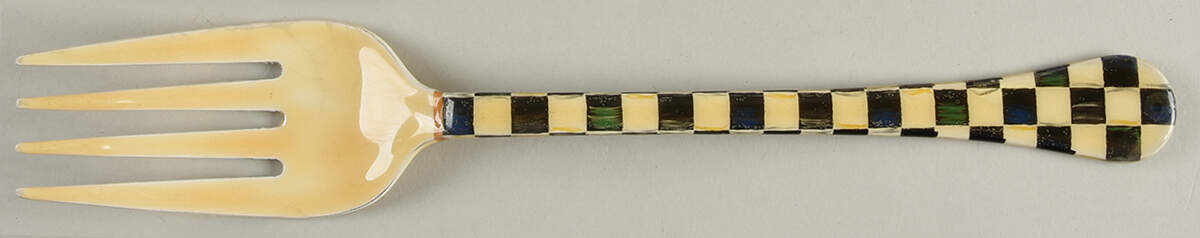 Courtly Check (Enamelware) Serving Fork by MacKenzie-Childs-1
