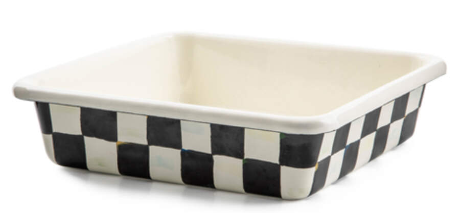 Courtly Check (Enamelware) 8" Square Baker by MacKenzie-Childs-1
