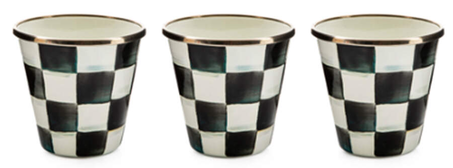 Courtly Check (Enamelware) (Set of 3) Herb Pot by MacKenzie-Childs-1