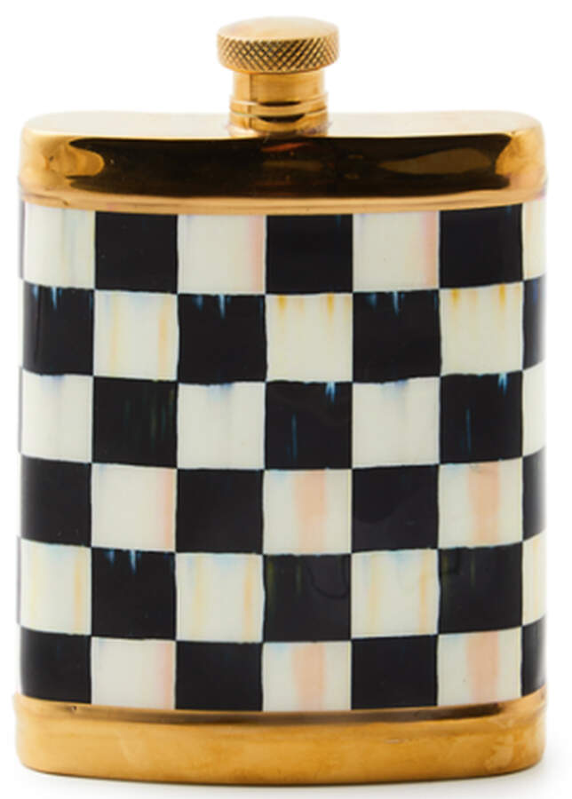 Courtly Check (Enamelware) Flask with Lid by MacKenzie-Childs-1