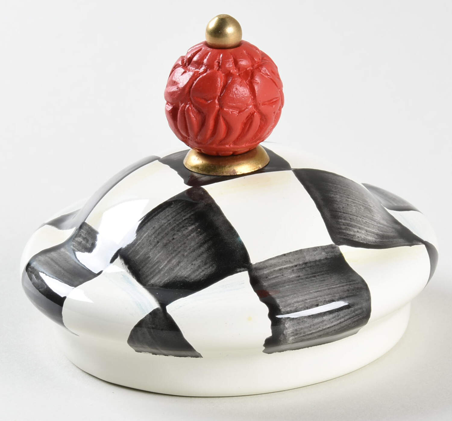 Courtly Check (Enamelware) Lid for Sugar Bowl by MacKenzie-Childs-1
