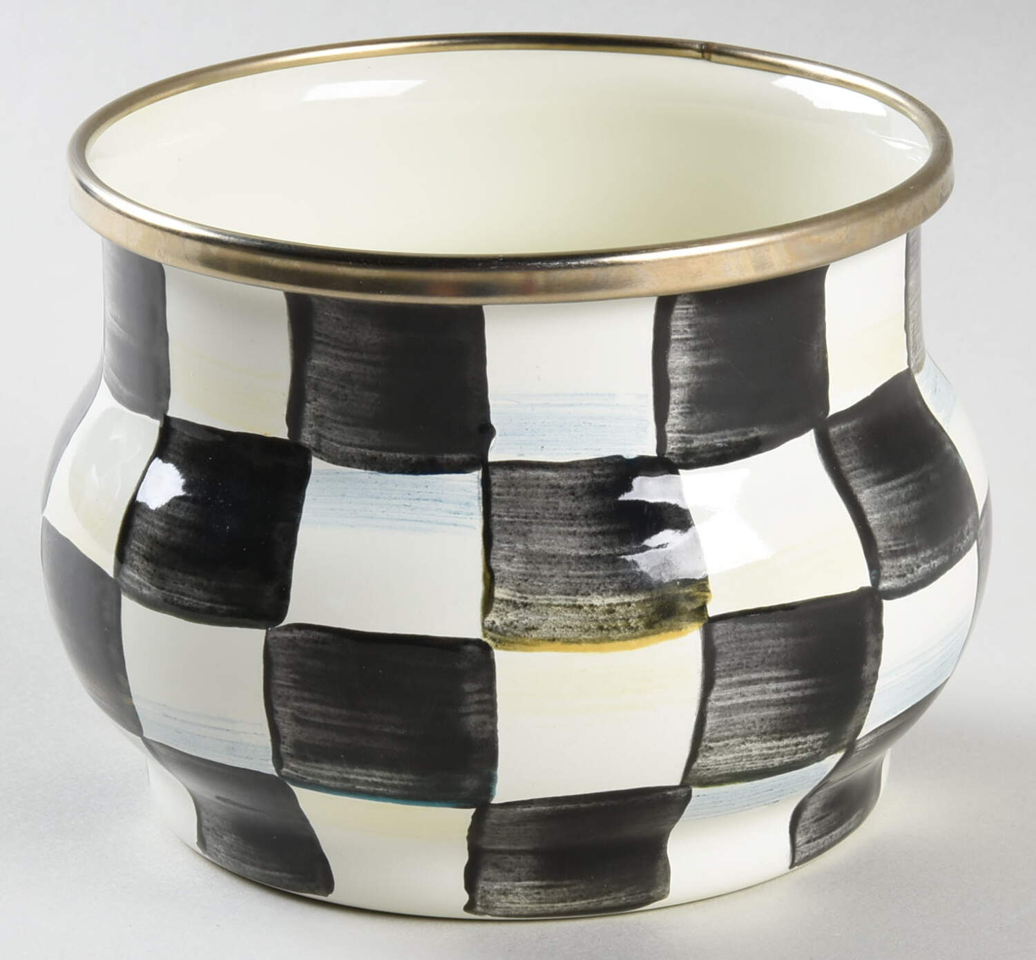Courtly Check (Enamelware) Sugar Bowl No Lid by MacKenzie-Childs-1