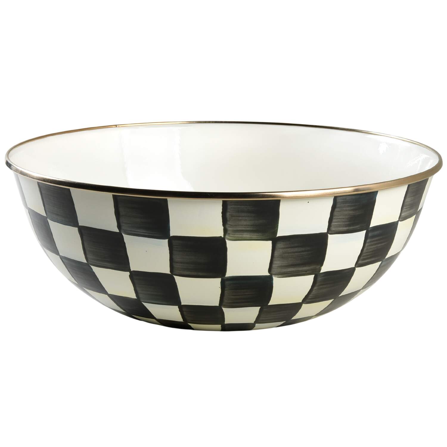 Courtly Check (Enamelware) 13" Round Vegetable Bowl by MacKenzie-Childs-1