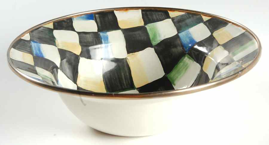 Courtly Check (Enamelware) Rim Cereal Bowl by MacKenzie-Childs-1