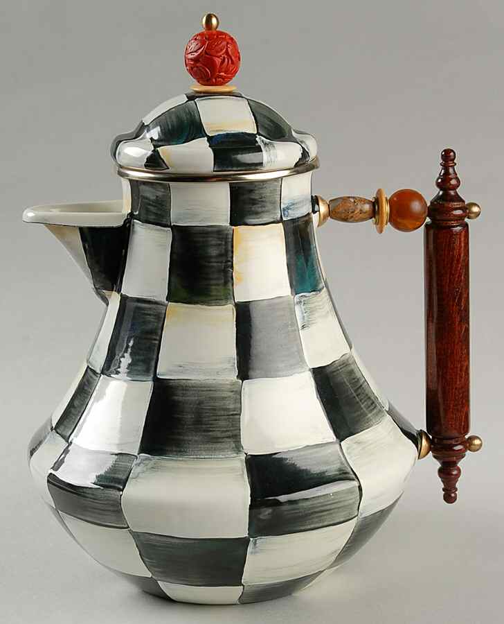 Courtly Check (Enamelware) 64 Oz Jug & Lid by MacKenzie-Childs-1