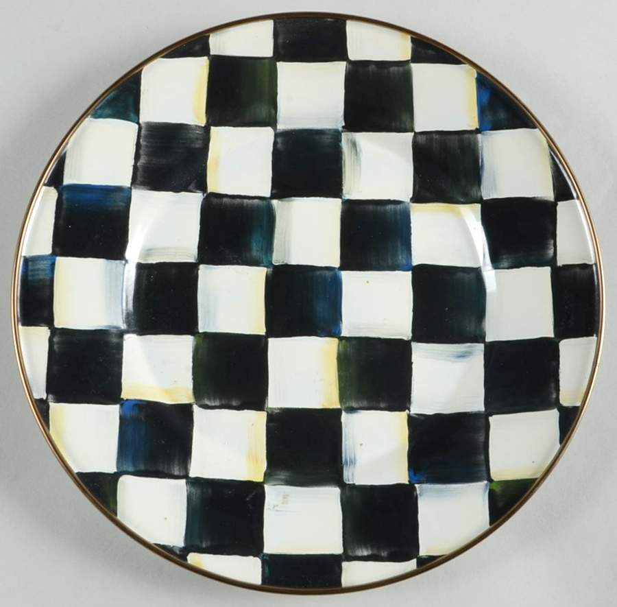 Courtly Check (Enamelware) Dinner Plate by MacKenzie-Childs-1