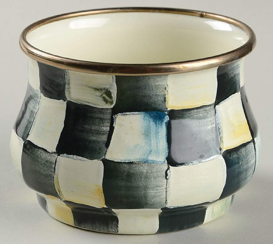 Courtly Check (Enamelware) Open Sugar Bowl by MacKenzie-Childs-1