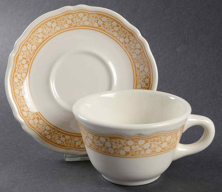 MYR60 Flat Cup & Saucer Set by Mayer (American)-1