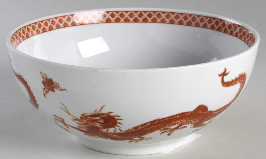 Red Dragon 7" Round Vegetable Bowl by Mottahedeh-1