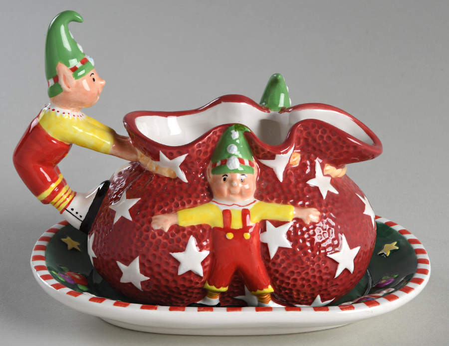 Merry Christmas Gravy Boat & Underplate by Mary Engelbreit-1