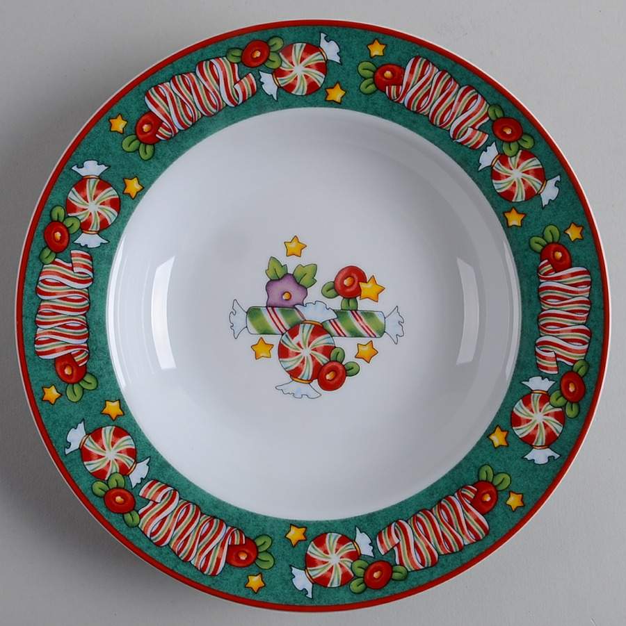 Merry Christmas Rim Soup Bowl by Mary Engelbreit-1