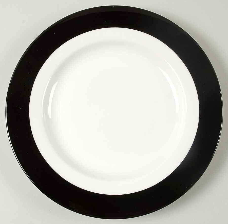 Classic Band Black Salad Plate by Martha Stewart-1