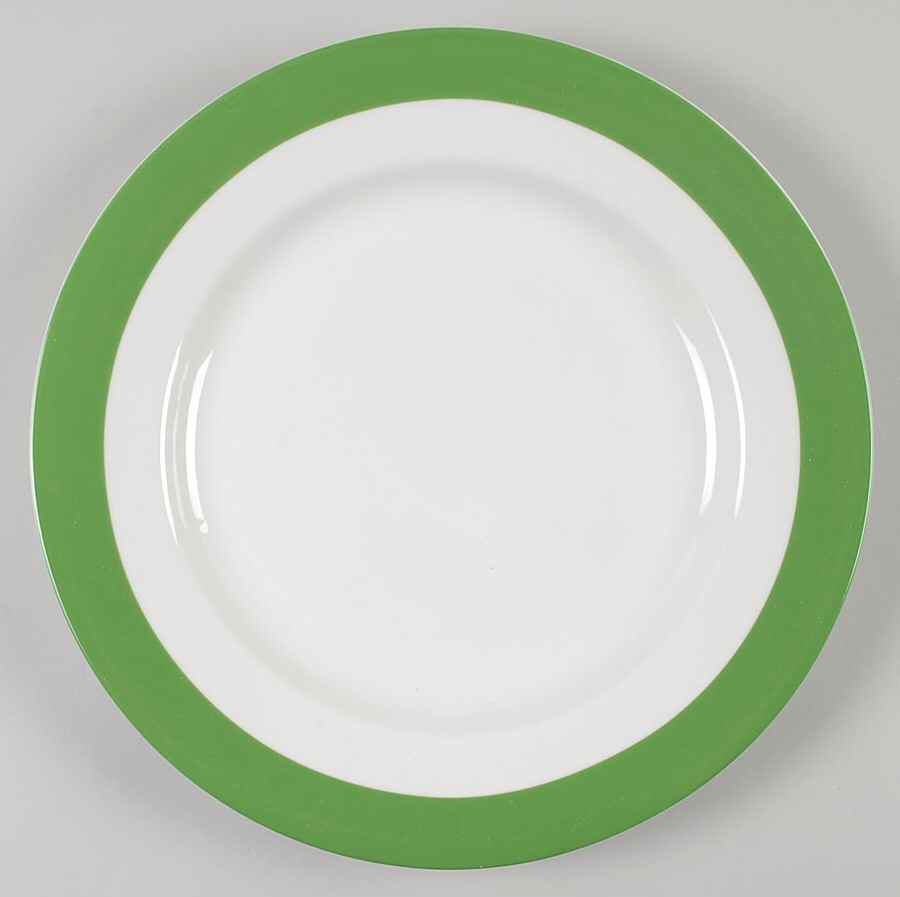 Classic Band Green Dinner Plate by Martha Stewart-1