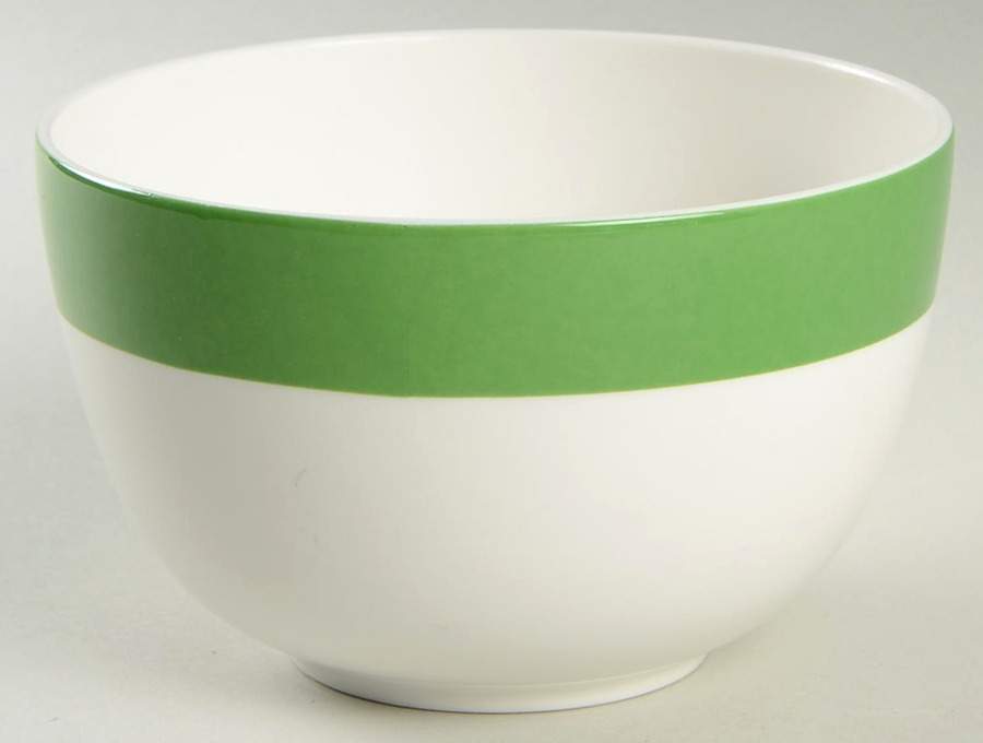 Classic Band Green Soup/Cereal Bowl by Martha Stewart-1