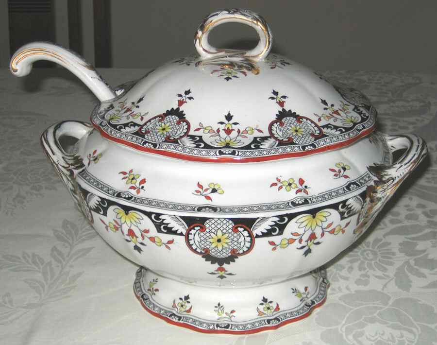 Rouen Tureen & Lid w/Ladle by Minton-1